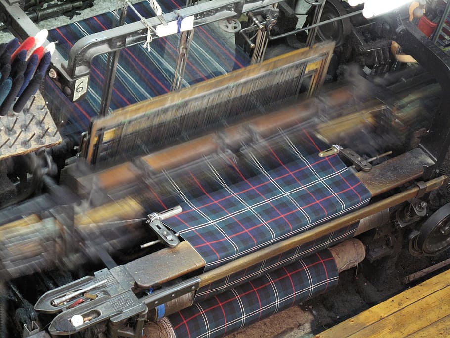 Weaving, Loom, Scottish, Tartan, Wool, weave, plaid, textile, HD wallpaper