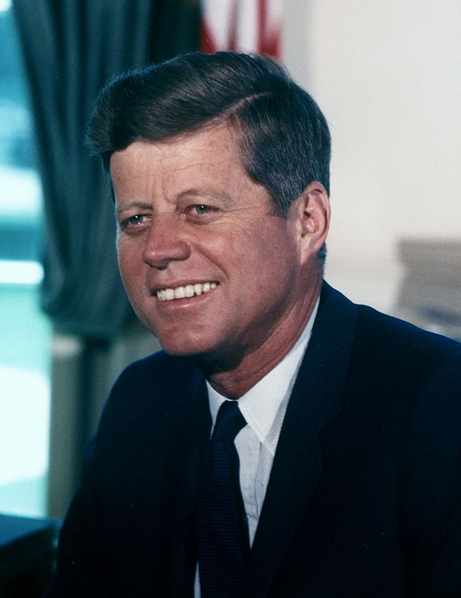 John F. Kennedy Portrait, photo, president, public domain, men, HD wallpaper