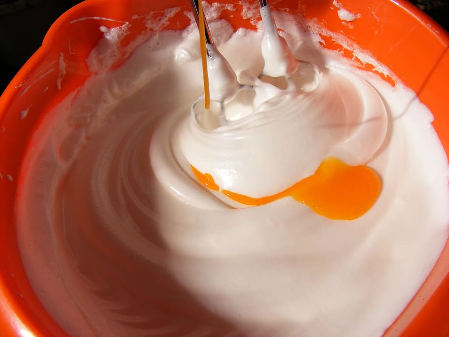 beaten, cream, egg, whipped, white, yolk, food, drink, skills HD wallpaper
