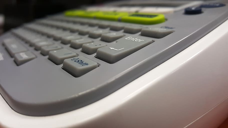 label maker, labeler, electronics, keyboard, keypad, machine HD wallpaper