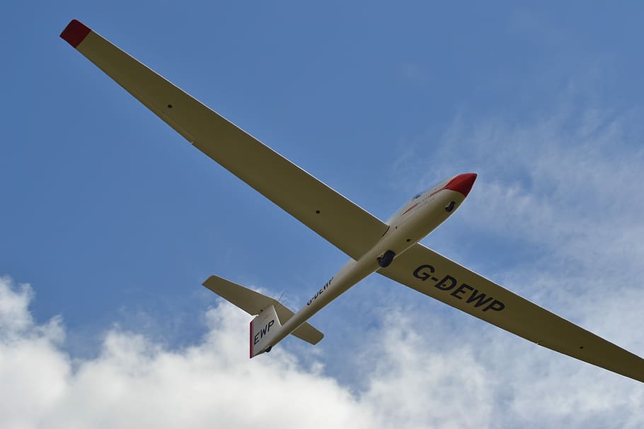 Glider, Gliding, Fly, flying, sky, flight, blue, high, flyer HD wallpaper