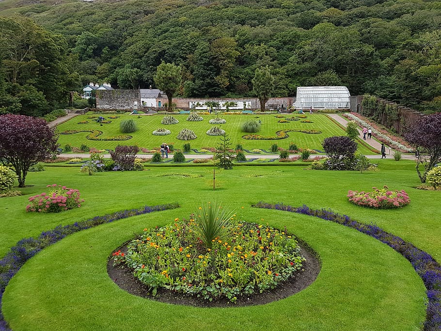 Victorian Walled Garden, Kylemore Abbey, galway, ireland, green Color
