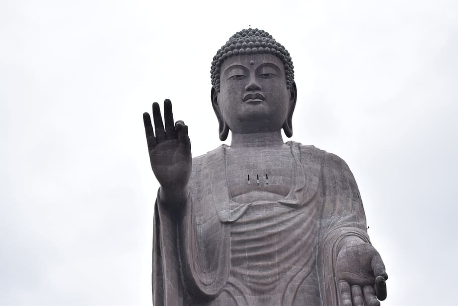 big buddha, the sand, huge, statue, sculpture, representation, HD wallpaper