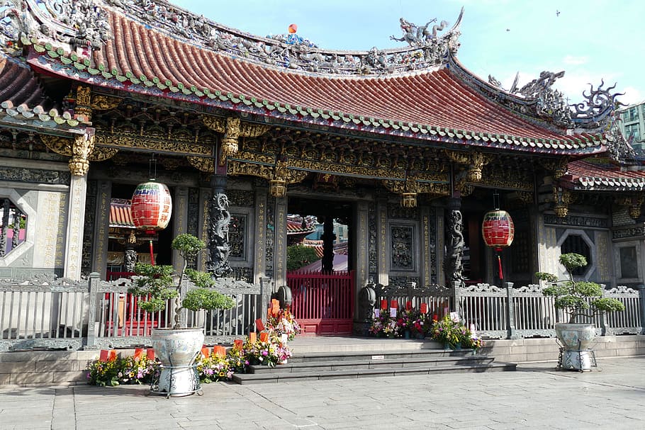 Taiwan, Capital, Asia, Temple, taipei, longshan, historically, HD wallpaper