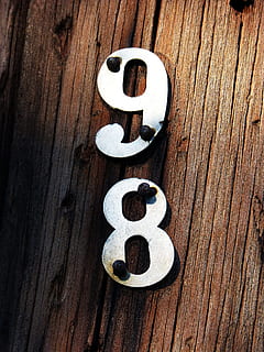 number, 98, signal, indicative, nailed, wood - material, no people HD wallpaper