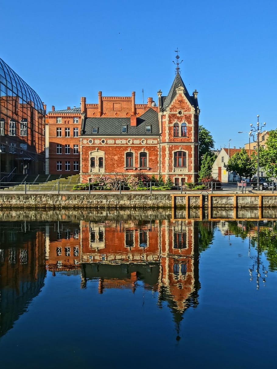 Lloyd'S, Palace, Bydgoszcz, Poland, lloyd's palace, waterfront, HD wallpaper