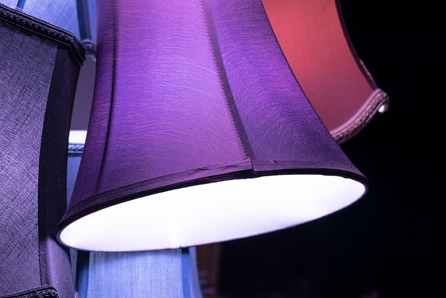 lampshade, table lamp, light, decorative, lighting, retro, chandelier HD wallpaper