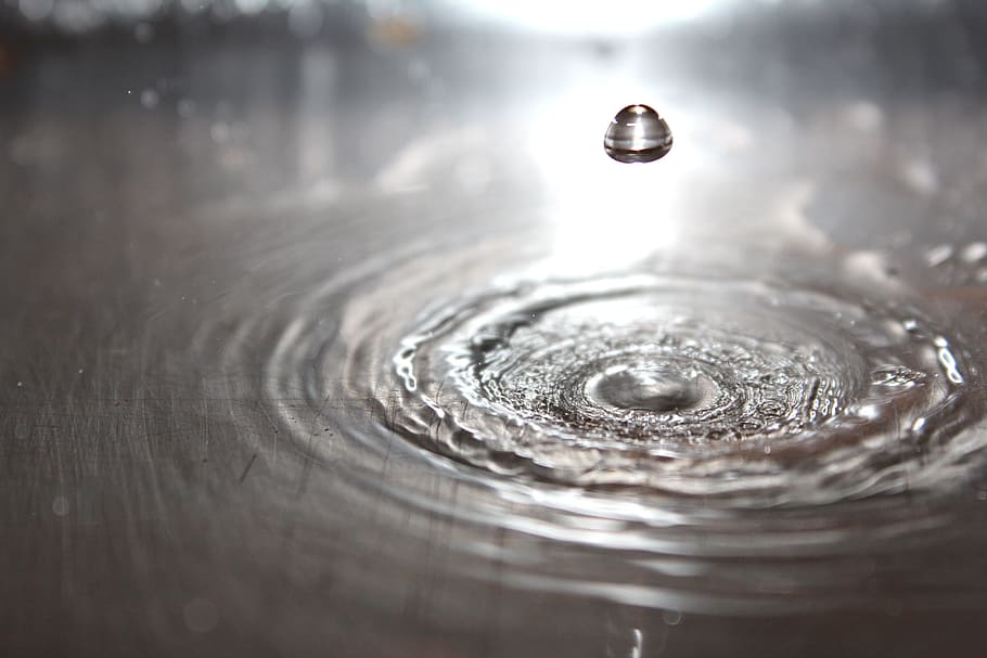 Drop, Water, Liquid, Ripple, splash water, water splash, falling HD wallpaper