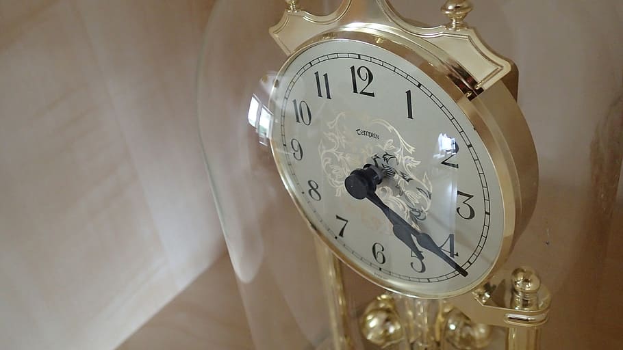 clock, time, isolated, glass, indoors, number, instrument of time HD wallpaper