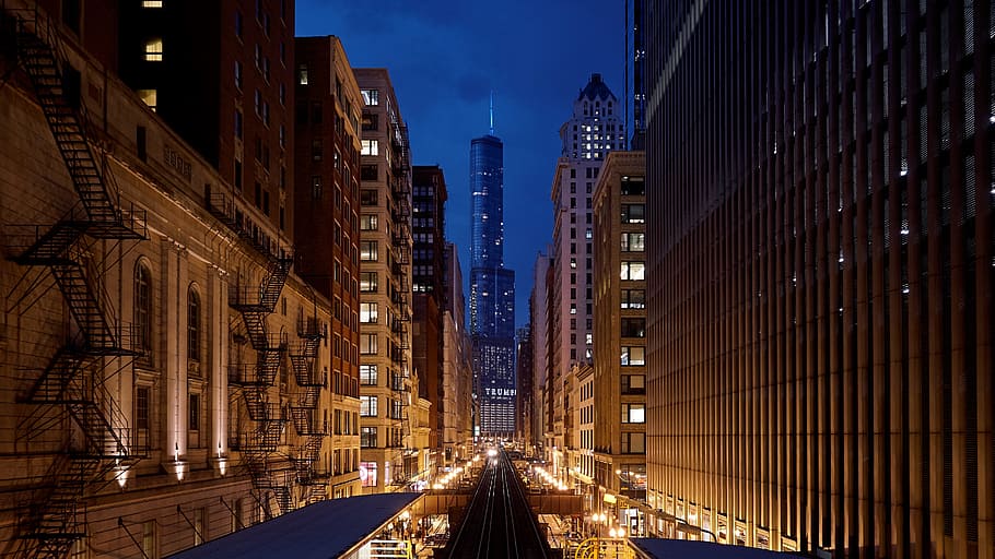 architecture, building, infrastructure, blue, sky, tower, skyline HD wallpaper