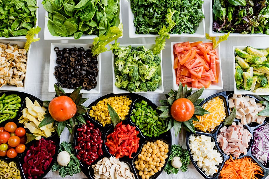 macro shot of vegetable lot, sliced vegetables, food, freshness, HD wallpaper