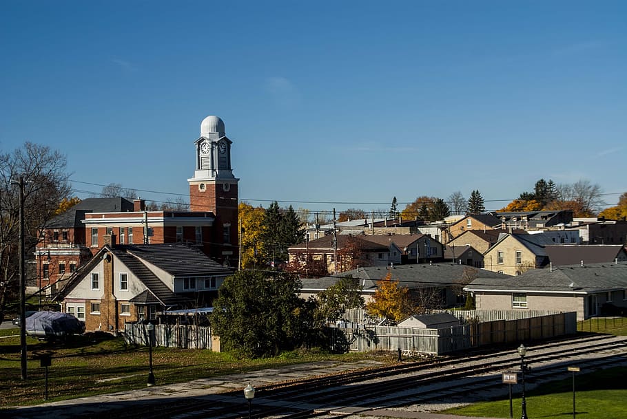 town, ontario, scene, built structure, building exterior, architecture HD wallpaper