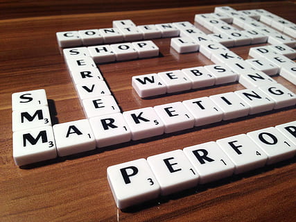 scrabble piece on board, website, marketing, server, content HD wallpaper