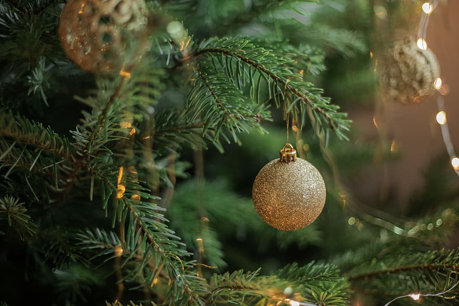 christmas, tree, lights, ball, decor, ornaments, holiday, season HD wallpaper