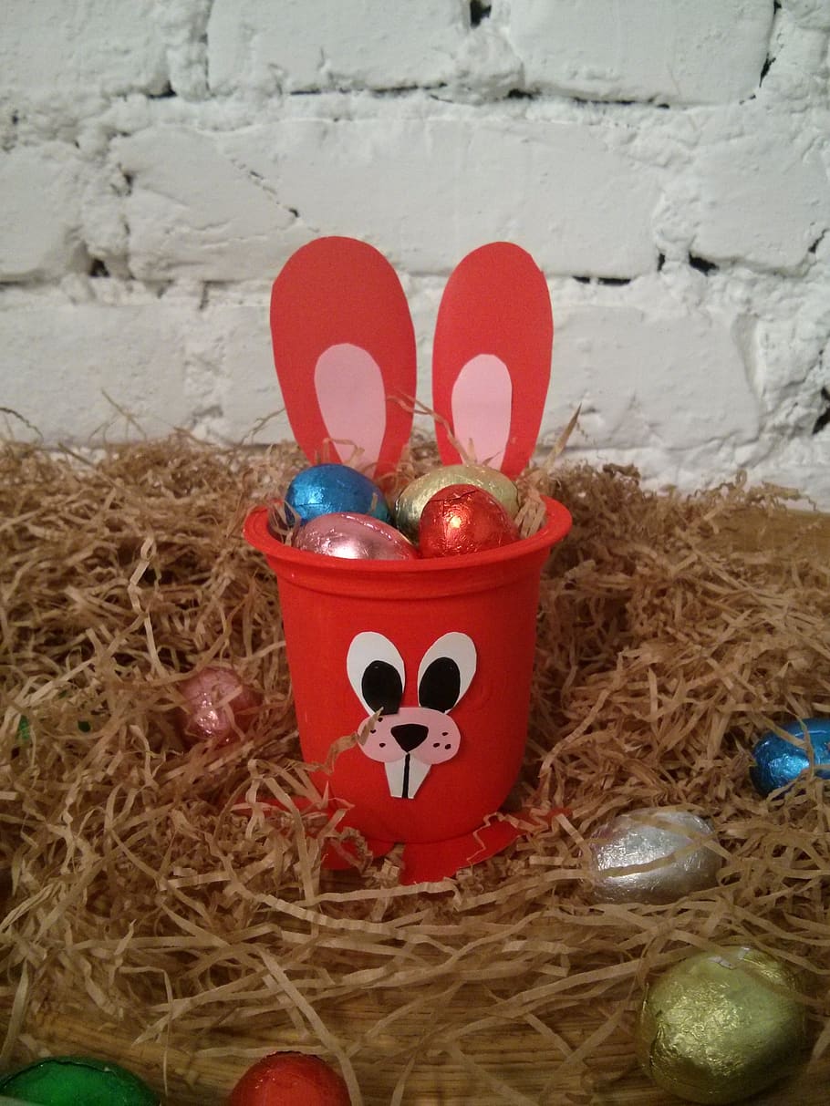 easter, hay, red, heart shape, positive emotion, indoors, representation HD wallpaper