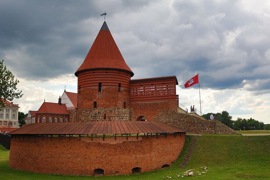castle kaunas, architecture, lithuania, cloud - sky, built structure HD wallpaper