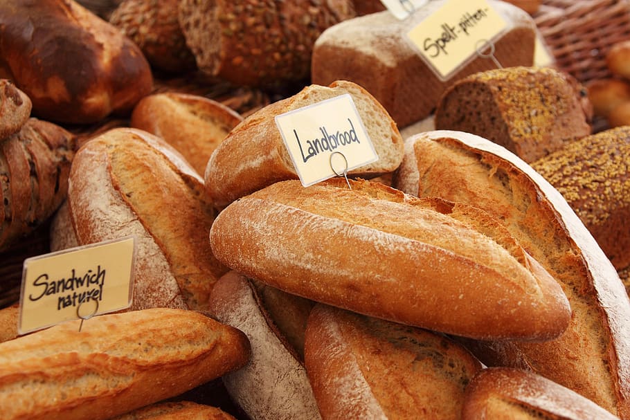baked sandwich, background, baguette, bakery, bread, brown HD wallpaper