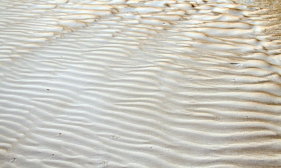 ripples, texture, sand, shore, brown, beach, pattern, backdrop HD wallpaper