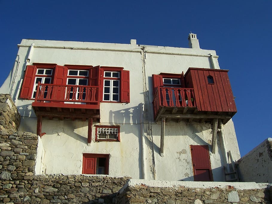 mykonos, greece, architecture, house, building Exterior, cultures HD wallpaper
