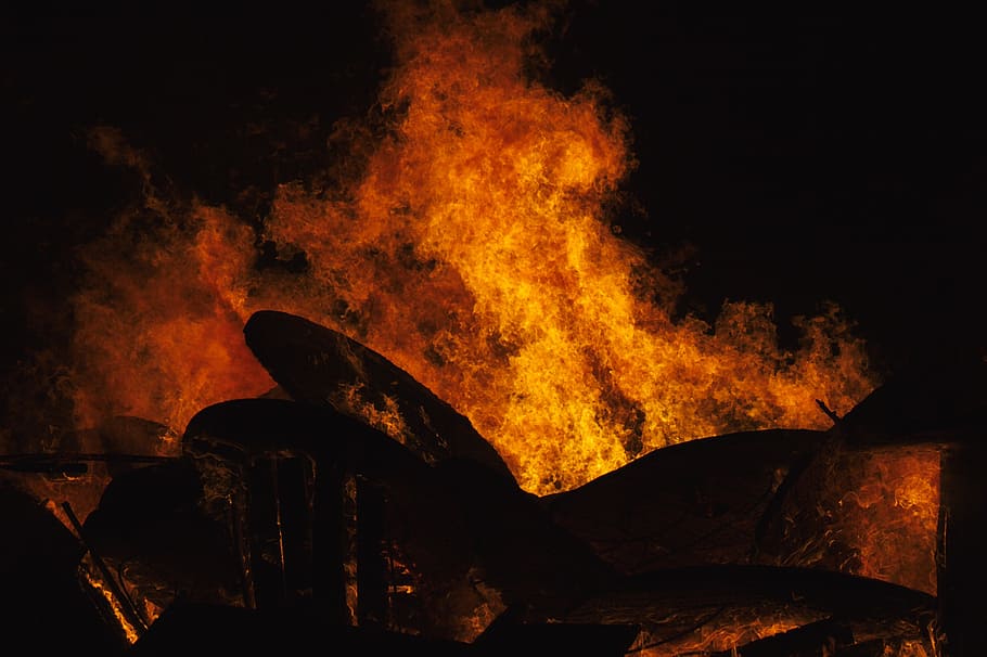 fire, yellow, red, orange, flame, burn, hot, inferno, light HD wallpaper