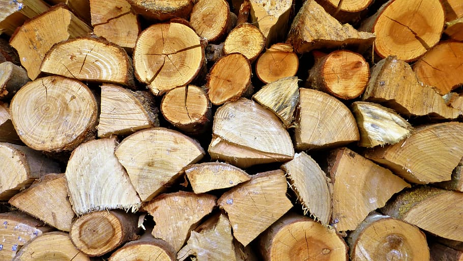 wood pile, firewood, wallpaper, cut, log, lot, heap, resource, HD wallpaper