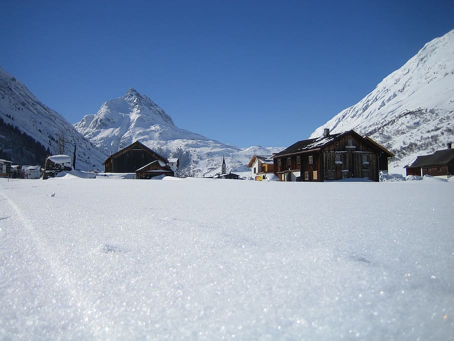 snow, mountain, winter, cold, ice, galtür, ischgl, cold temperature HD wallpaper