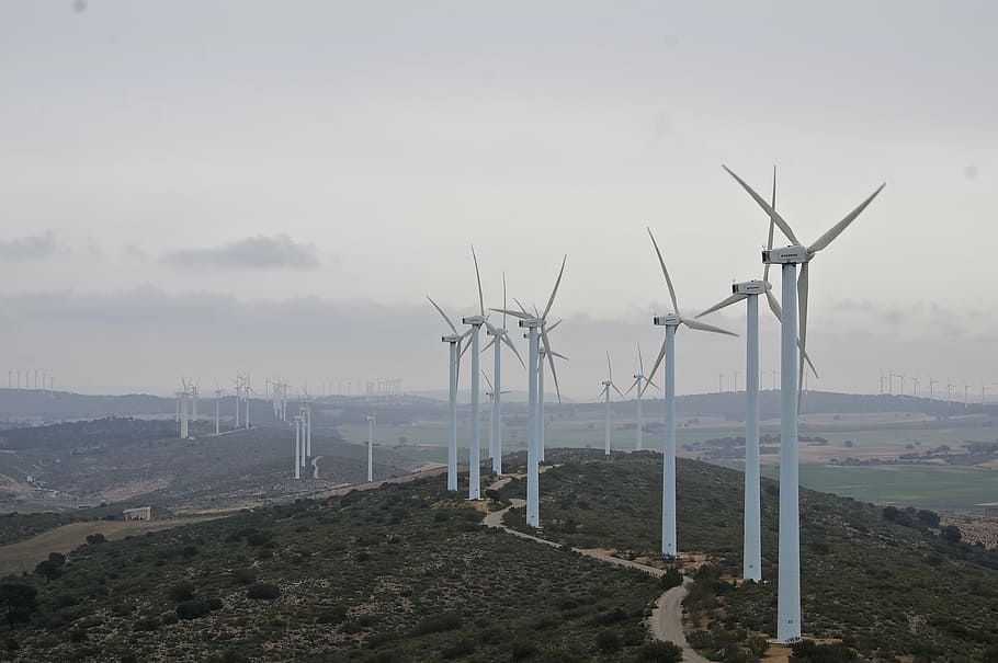 mill, wind, windmill, landscape, renewable energy, windmills HD wallpaper