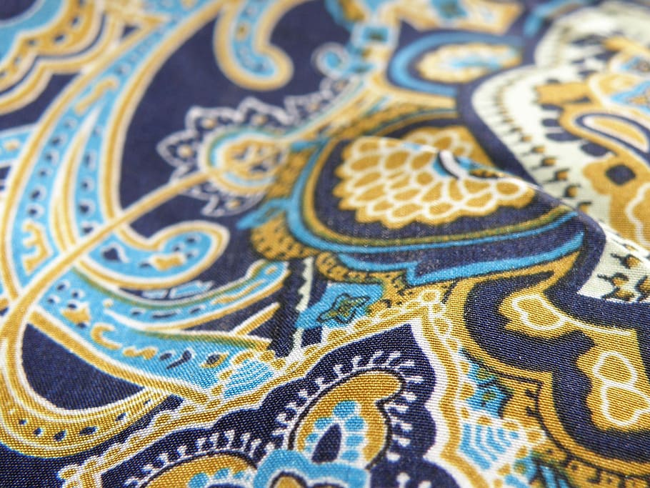 pattern, material, the substance, blue, ornament, oriental HD wallpaper