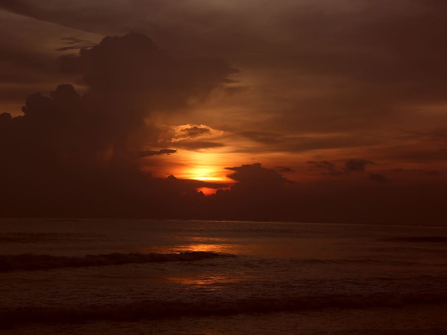 sunset, beach, landscape, mexico, sky, scenics - nature, beauty in nature HD wallpaper