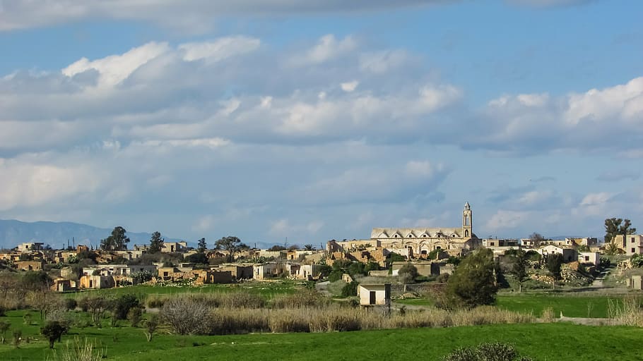 cyprus, achna, ghost town, occupied, refugees, architecture HD wallpaper