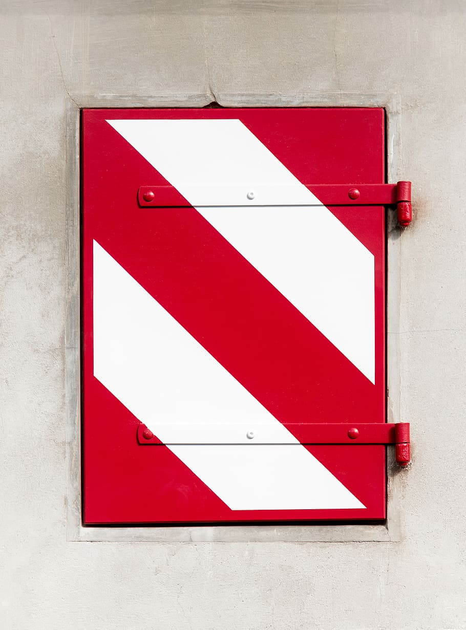 closeup photo of red and white door, white and pink metal door HD wallpaper