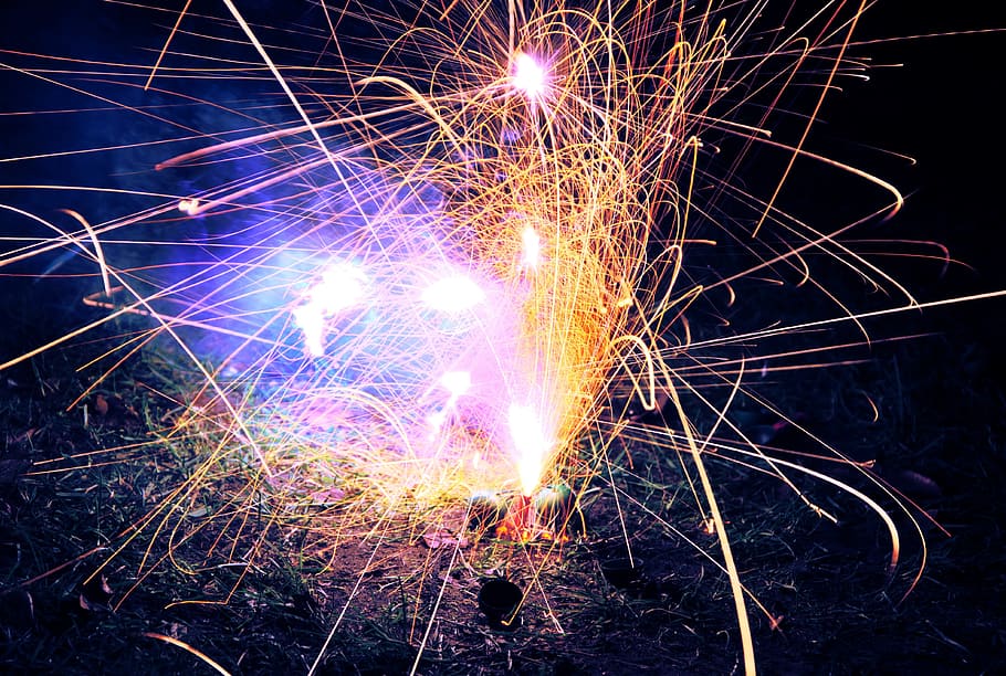 Firework, Explosion, Colorful, Exposure, holiday, light, celebration, HD wallpaper