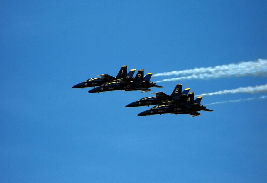 Blue Angels, Jets, Planes, navy, air show, sky, clear, clear sky HD wallpaper