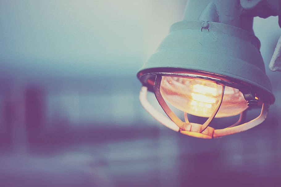 white lamp tilt shift lens, electric Lamp, lighting Equipment HD wallpaper