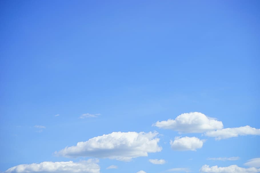 clouds, sky, summer day, blue, white, clouds form, sunny day HD wallpaper