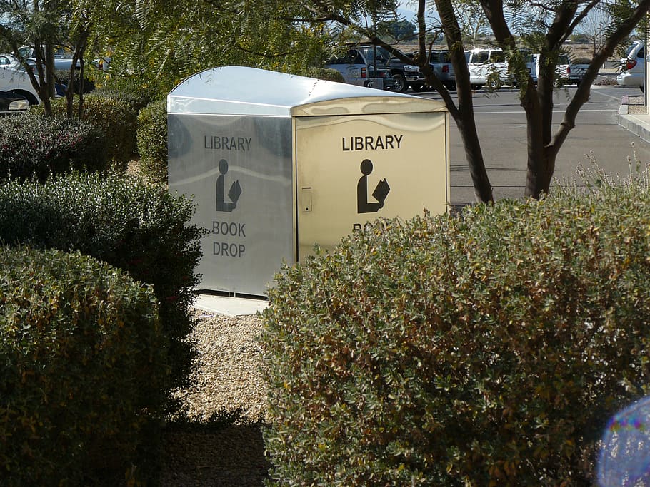 book drop, box, public library, return, container, exterior HD wallpaper