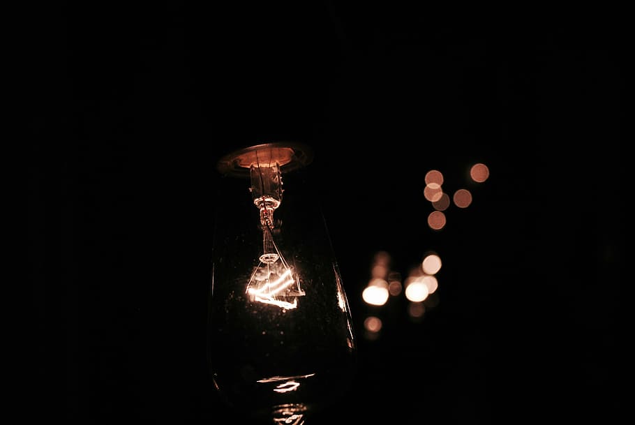 lamp on bokeh photography, bokeh photograph of lantern, light, HD wallpaper