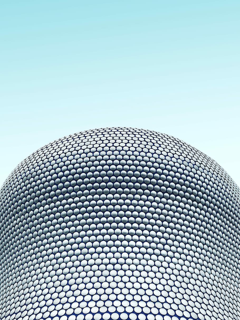 low angle photo of gray dome under clear sky, closeup photography of dome sculpture during daytime HD wallpaper