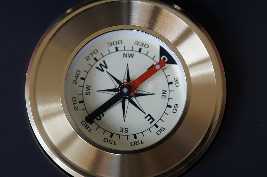 white compass at 180, north, compass point, navigation, navigate, HD wallpaper