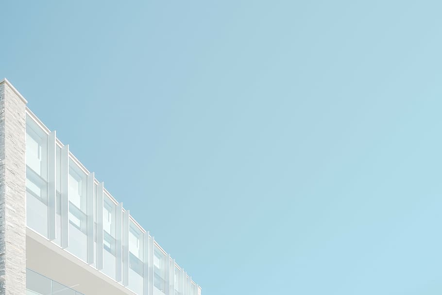 low angle photo of white building, architecture, infrastructure HD wallpaper