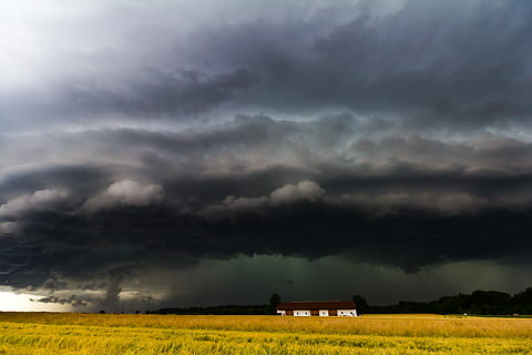 super cell, shelf cloud, squall line, storm front, monster HD wallpaper