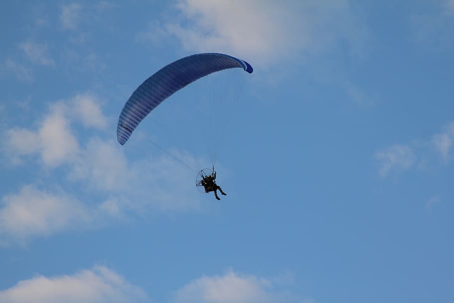 flight, flying, parachute, sky, air, paramotoring, adventure, HD wallpaper