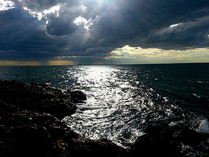 dark, storm, sky, weather, nature, dramatic, cloud, thunderstorm HD wallpaper