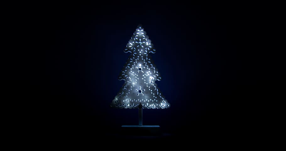 Christmas Tree, Light, Holidays, Night, glow, lighting, the darkness HD wallpaper