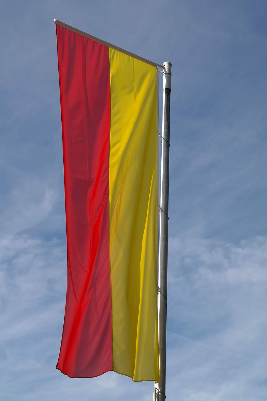 Flag, Yellow, Flagpole, Swabia, red, swabia bavaria, swabia bavaria flag HD wallpaper