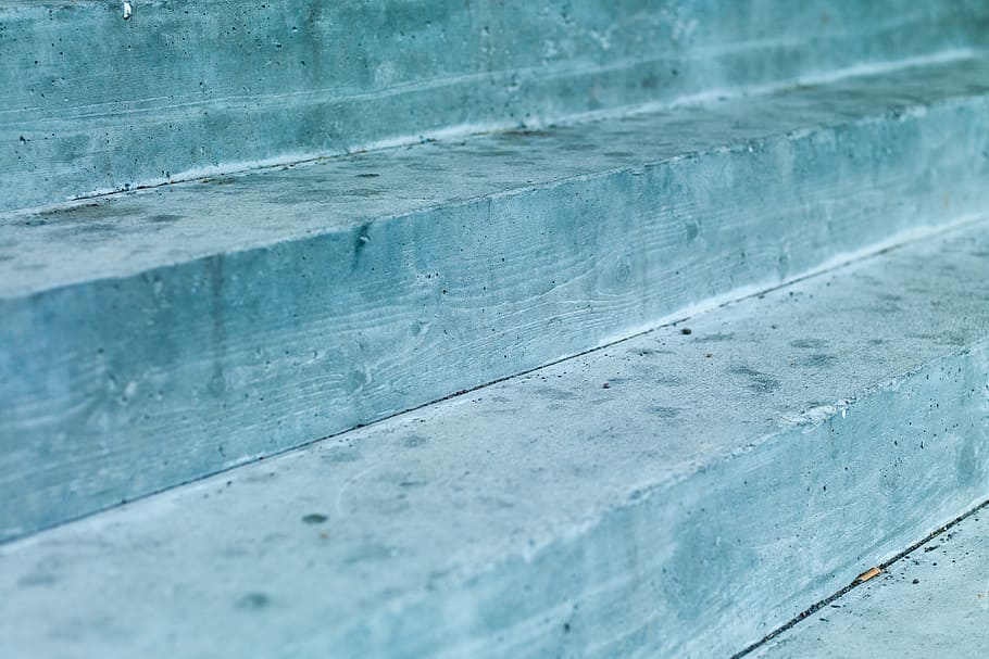 Texture shot of blue wooden steps, textures, abstract, backgrounds HD wallpaper