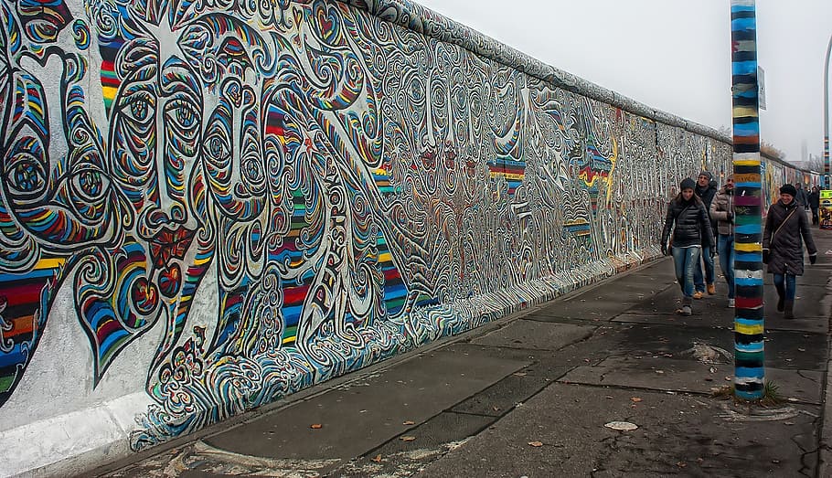 berlin, monument, structures, architecture, art, graffity, esat side gallery HD wallpaper