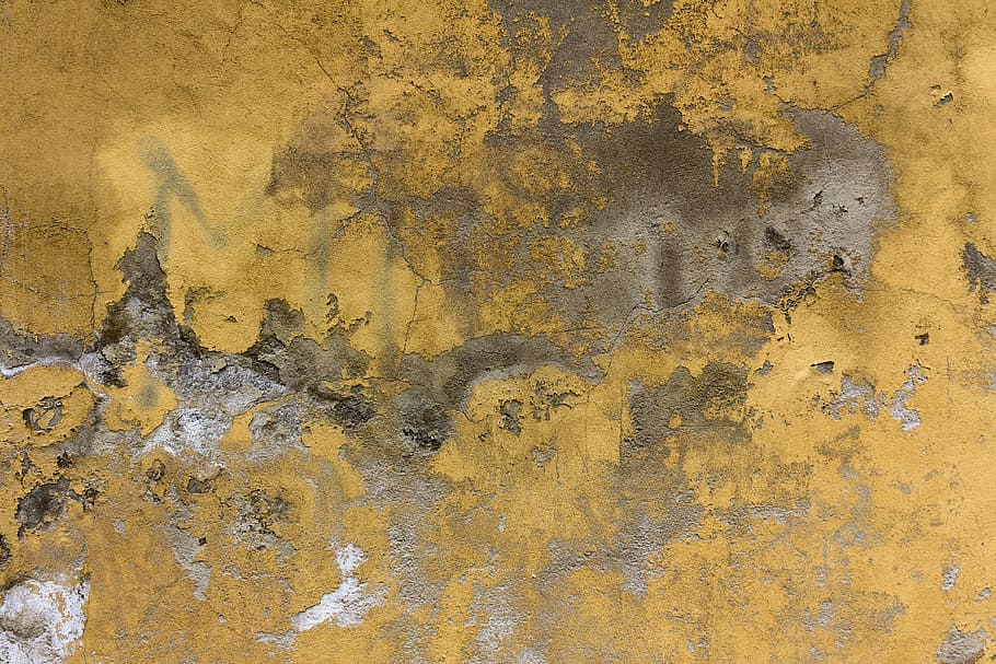 concrete, yellow, wall, backgrounds, wall - building feature