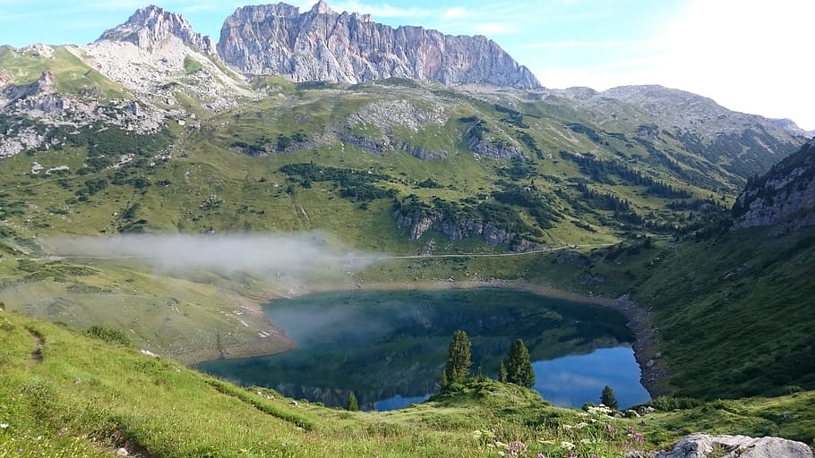 mountains, nature, formarinsee, beauty in nature, scenics - nature HD wallpaper