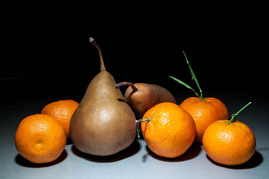 citrus fruits, pears, still life, oranges, mandarins, vitamin, HD wallpaper